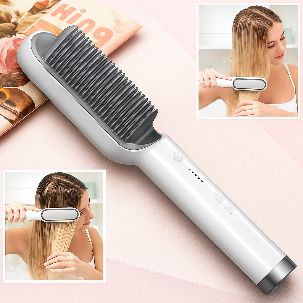 Cepillo plancha + Pinza rizadora | Combo 3 en 1